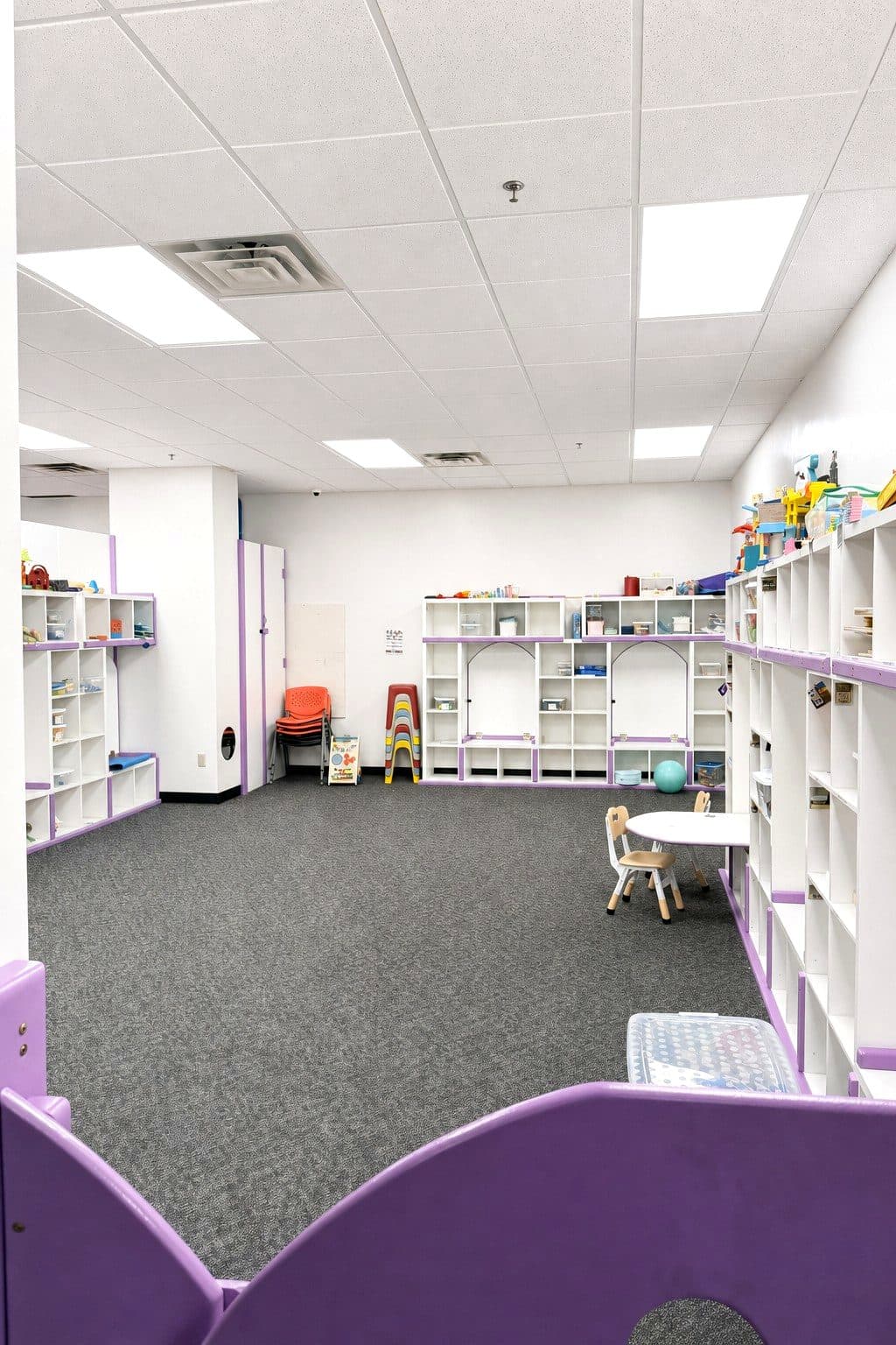 The big open activity room at our Eagan clinic